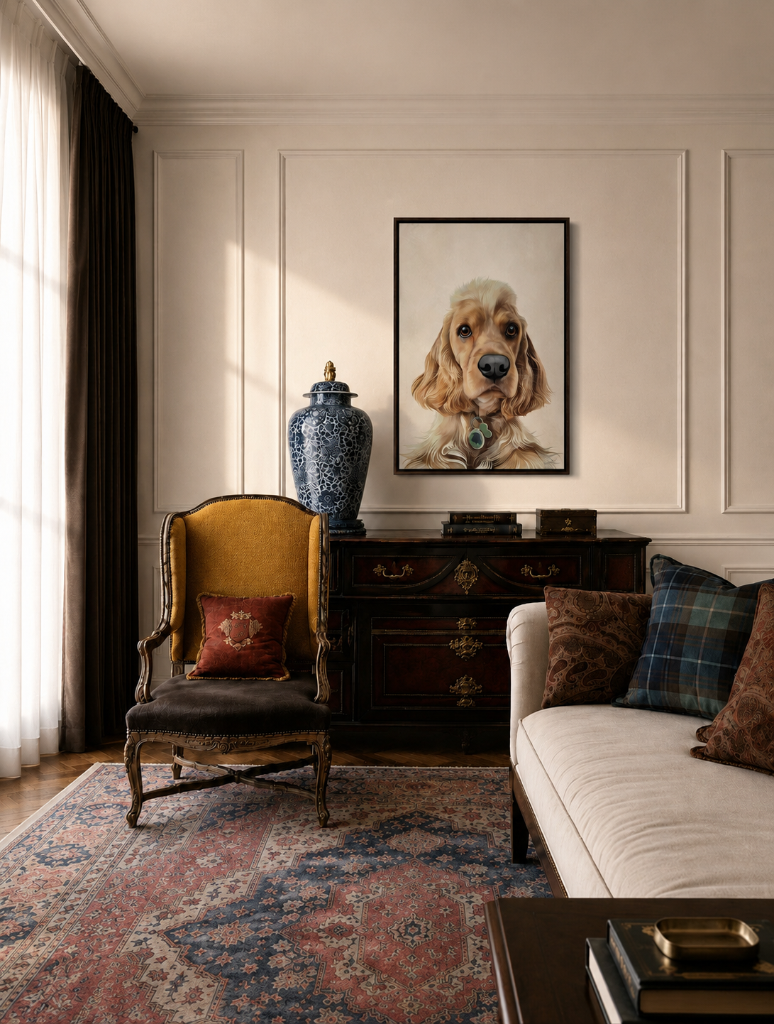 Premium Custom Dog Framed Canva